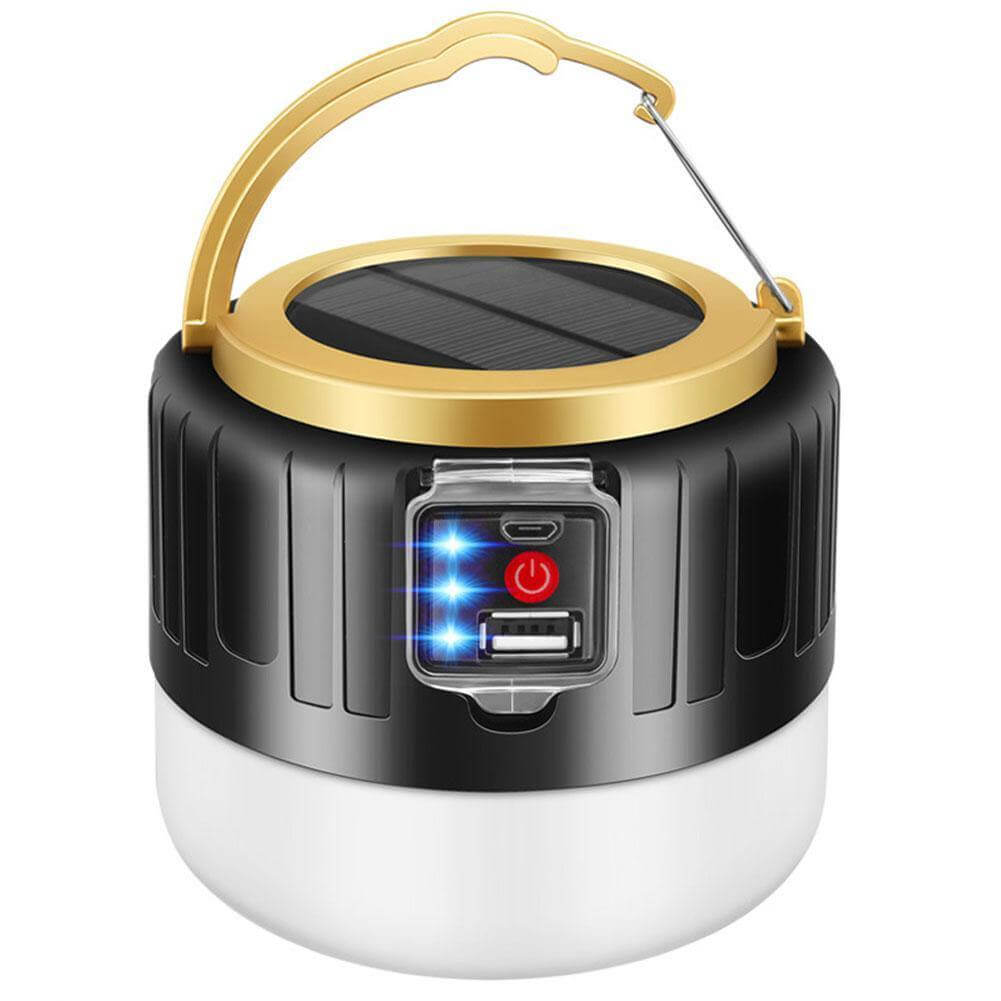 Norvo | Værbestandig Solcelleoppladbar Camping LED Lampe