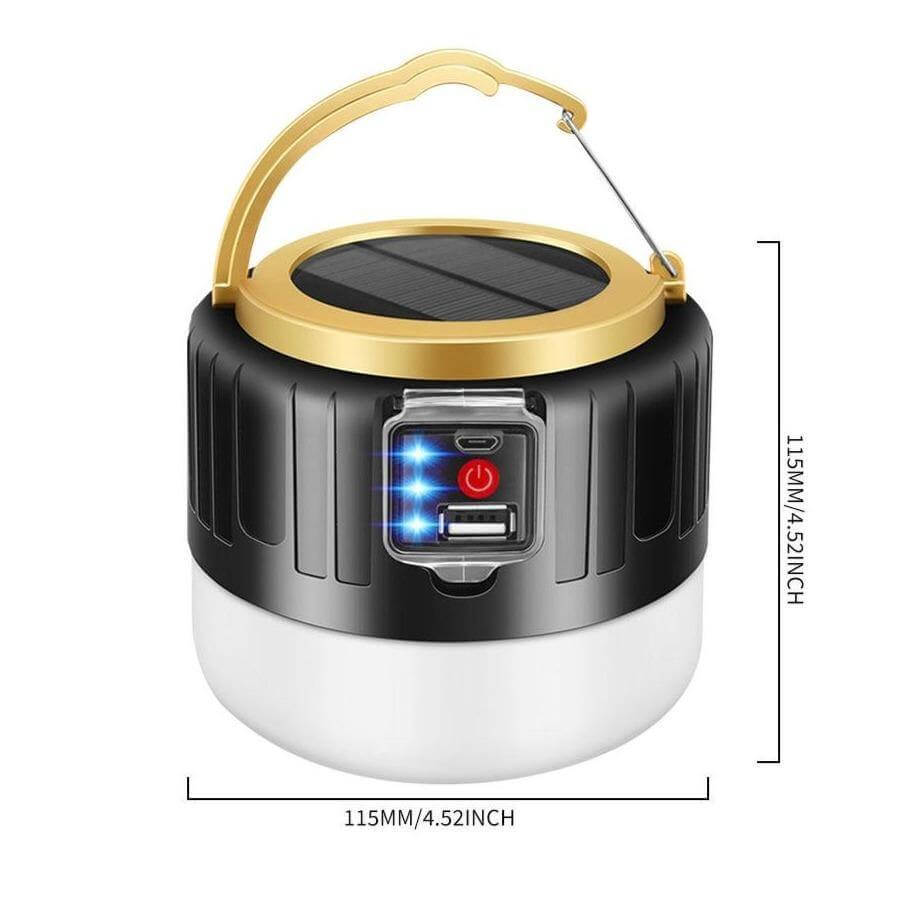 Norvo | Værbestandig Solcelleoppladbar Camping LED Lampe