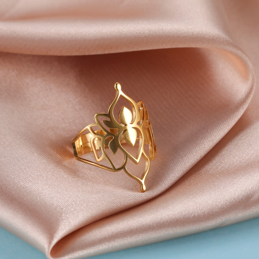 Norvo | Buddha Vintage Lotus Ring for kvinner