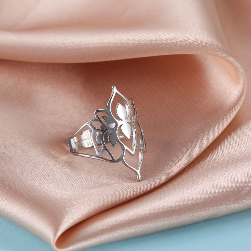 Norvo | Buddha Vintage Lotus Ring for kvinner