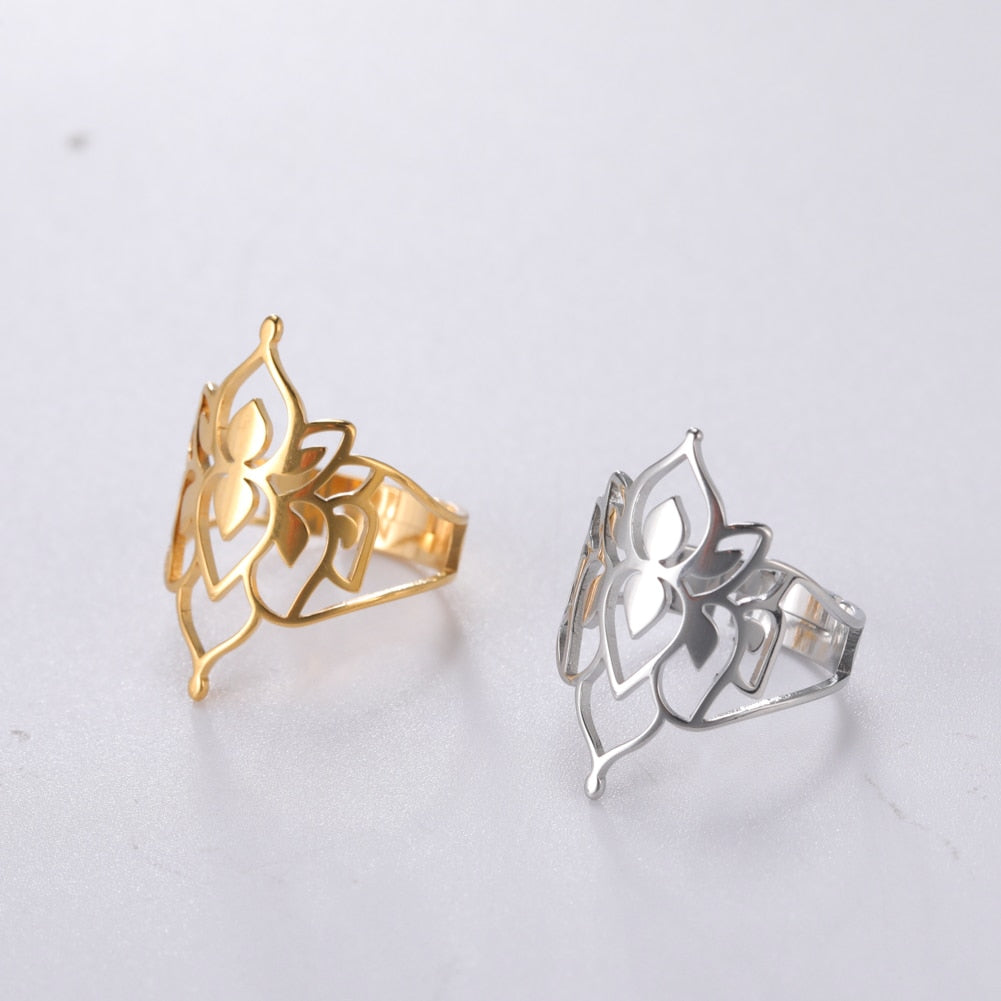 Norvo | Buddha Vintage Lotus Ring for kvinner
