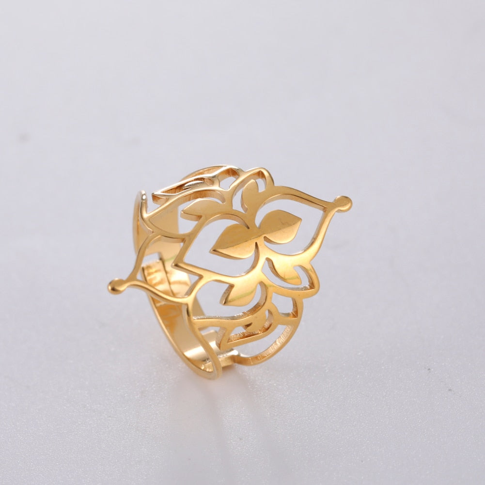 Norvo | Buddha Vintage Lotus Ring for kvinner