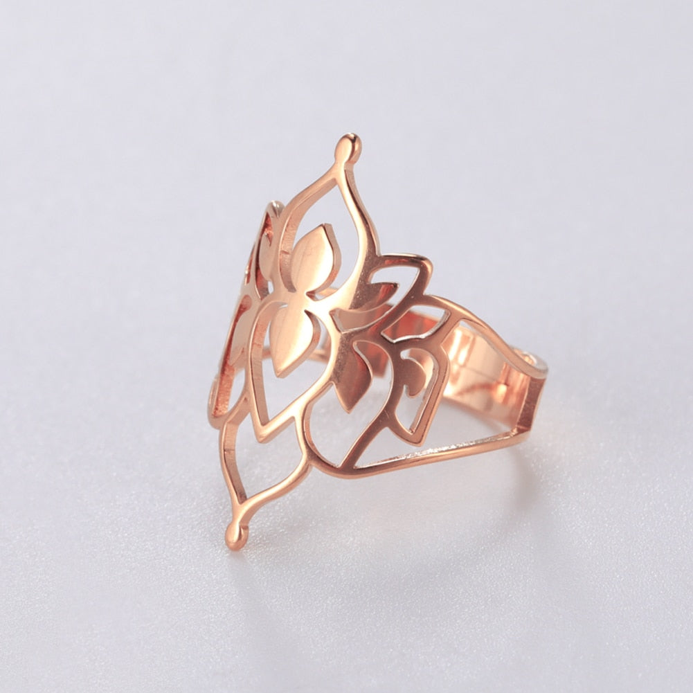 Norvo | Buddha Vintage Lotus Ring for kvinner