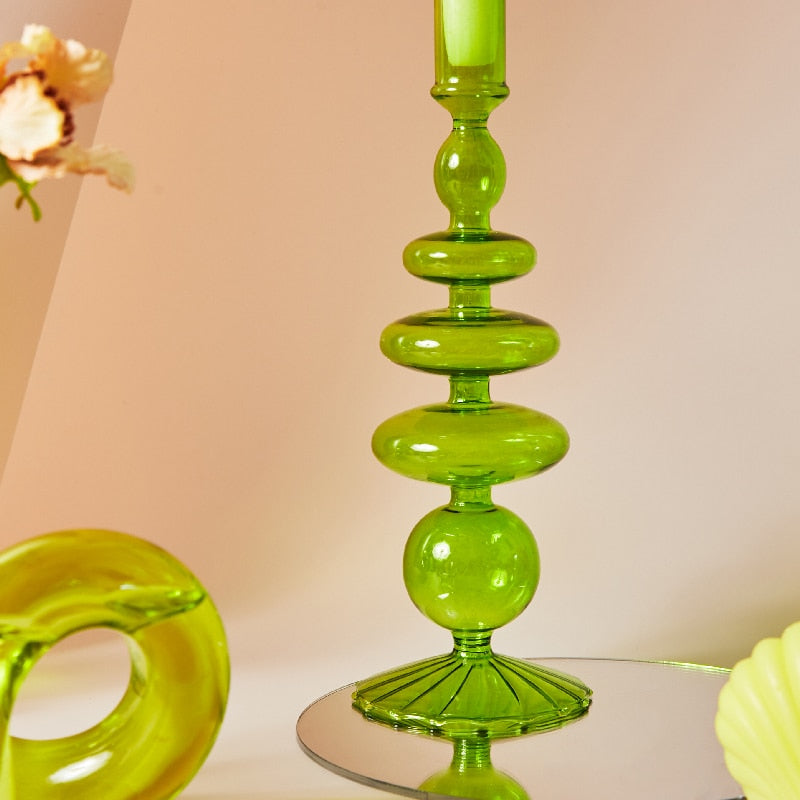 Norvo | Glass Lysestake-Lime