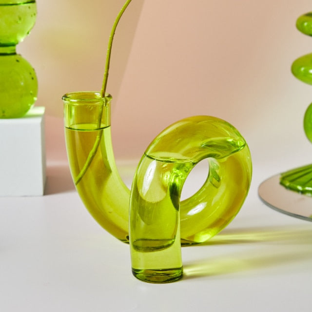 Norvo | Glass Lysestake-Lime