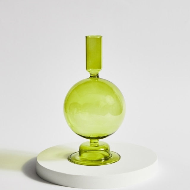 Norvo | Glass Lysestake-Lime