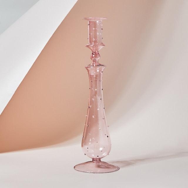 Norvo | GlowCharm Pastel Glass Candle Holder | decorative candle holders | elegant table decor