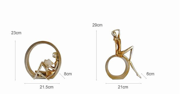 Kreative europeiske miniature moderne jente figuriner | Norvo