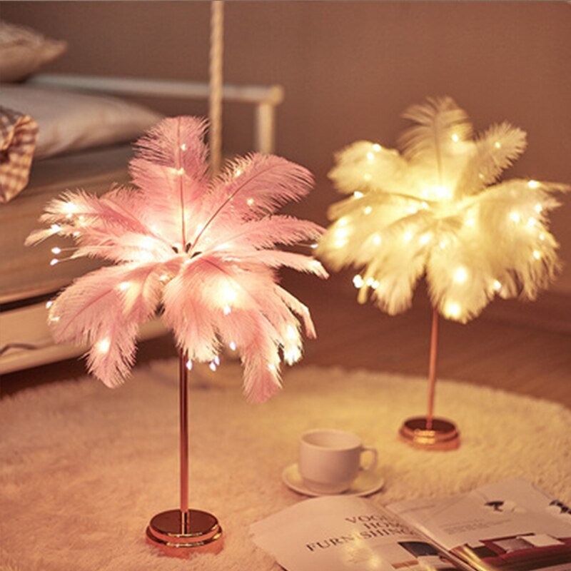 Norvo | Fjær Palm Kreativ Bordlampe