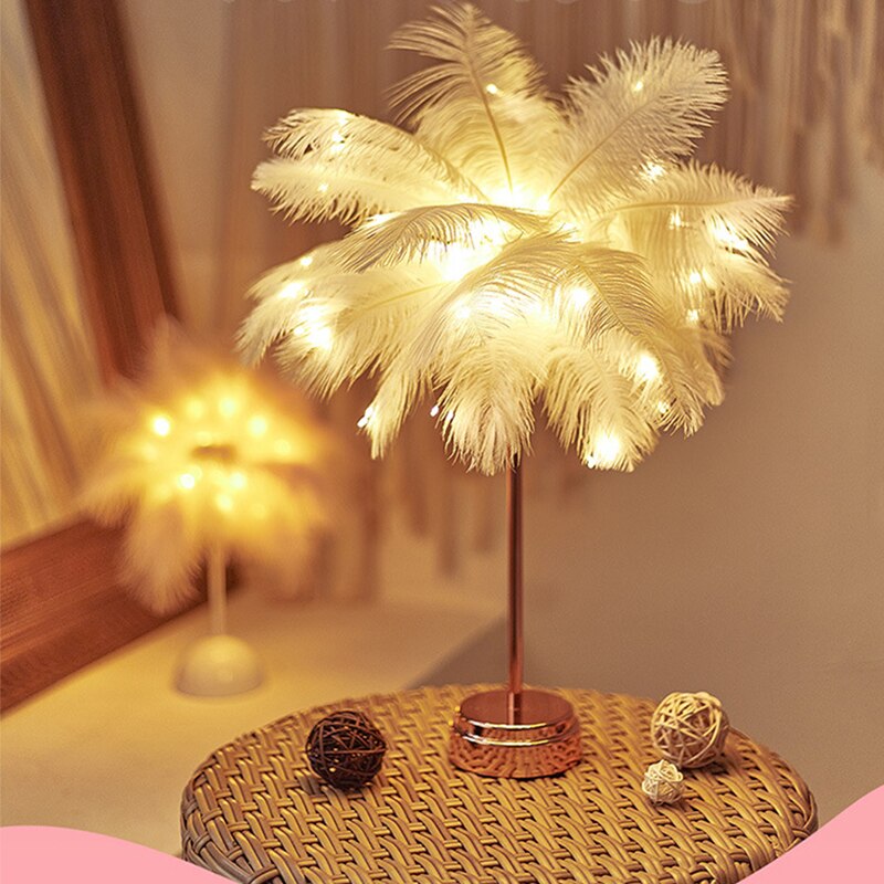 Norvo | Fjær Palm Kreativ Bordlampe