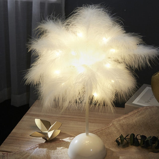 Norvo | Fjær Palm Kreativ Bordlampe