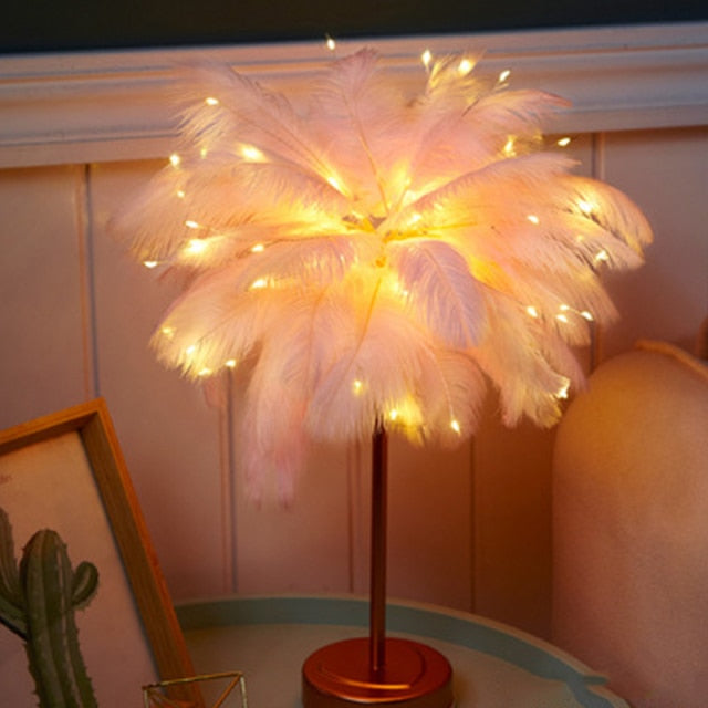 Norvo | Fjær Palm Kreativ Bordlampe