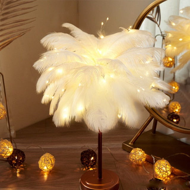 Norvo | Fjær Palm Kreativ Bordlampe