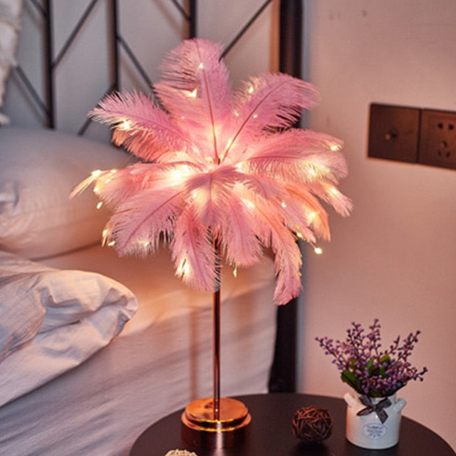 Norvo | Fjær Palm Kreativ Bordlampe