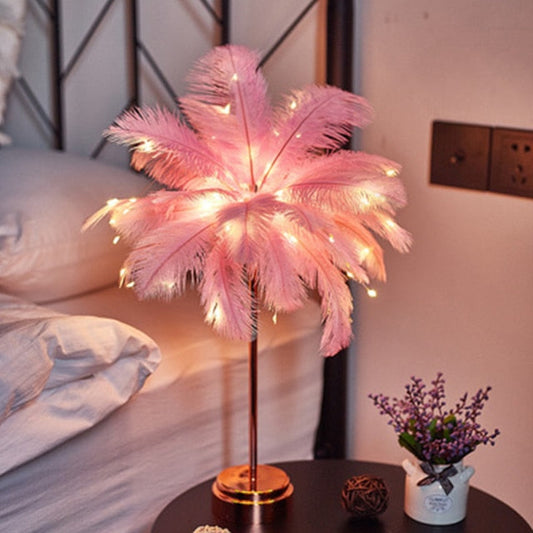 Norvo | Fjær Palm Kreativ Bordlampe