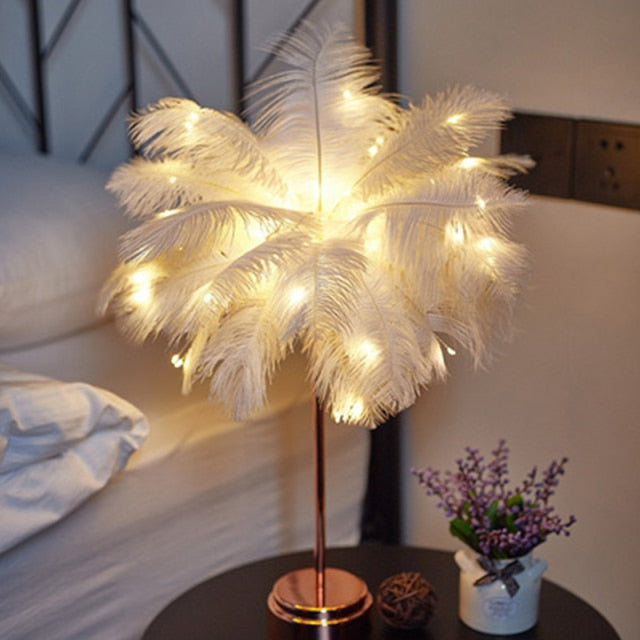 Norvo | Fjær Palm Kreativ Bordlampe