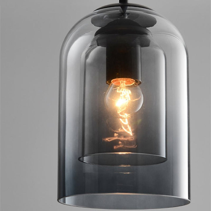 Dobbel glasspendellampe Norvo