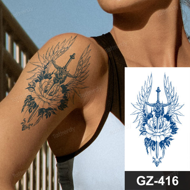 Norvo | Blooming Flower Orchid Semi-Permanent Midlertidig Tatovering