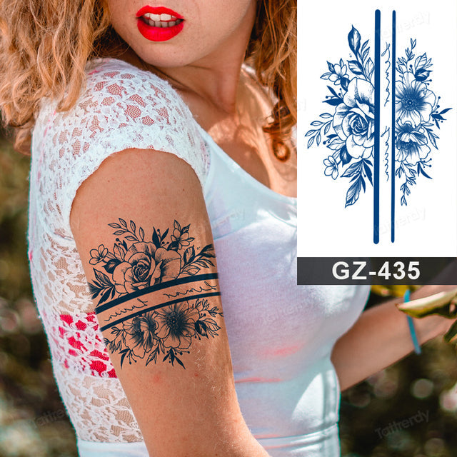 Norvo | Blooming Flower Orchid Semi-Permanent Midlertidig Tatovering