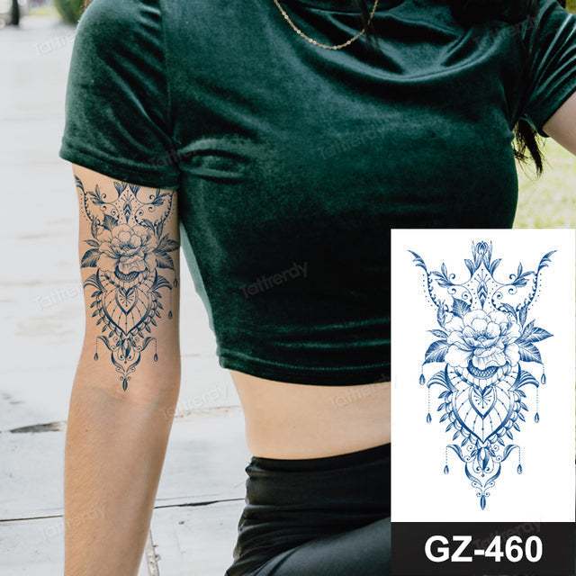 Norvo | Blooming Flower Orchid Semi-Permanent Midlertidig Tatovering