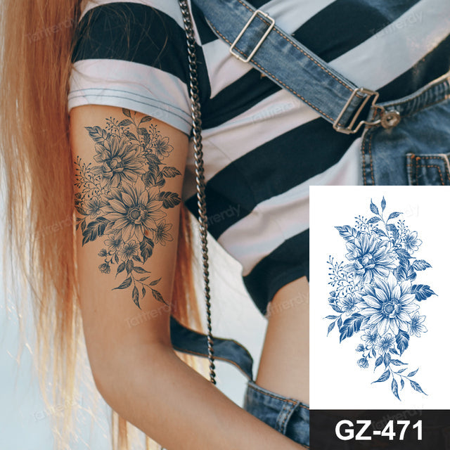 Norvo | Blooming Flower Orchid Semi-Permanent Midlertidig Tatovering