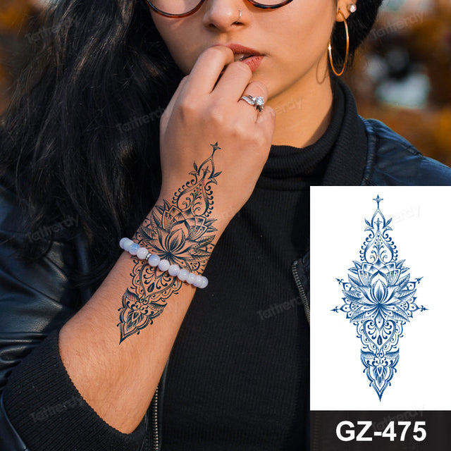 Norvo | Blooming Flower Orchid Semi-Permanent Midlertidig Tatovering