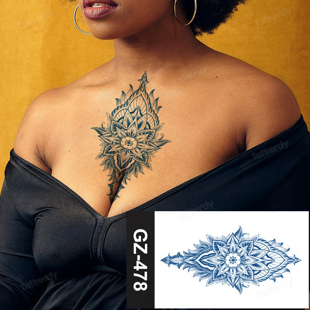 Norvo | Blooming Flower Orchid Semi-Permanent Midlertidig Tatovering