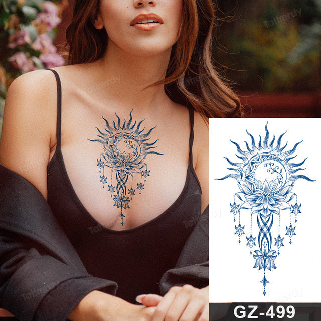 Norvo | Blooming Flower Orchid Semi-Permanent Midlertidig Tatovering