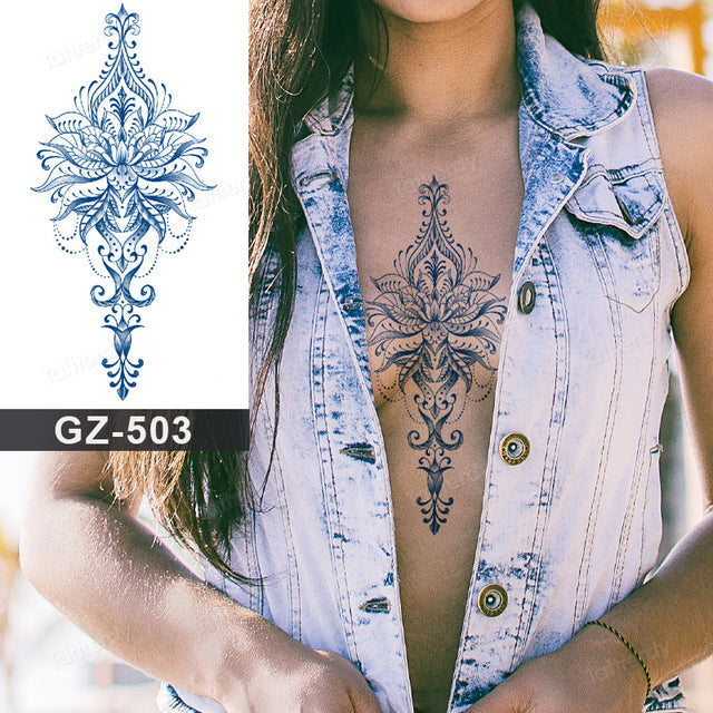 Norvo | Blooming Flower Orchid Semi-Permanent Midlertidig Tatovering