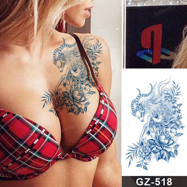 Norvo | Blooming Flower Orchid Semi-Permanent Midlertidig Tatovering