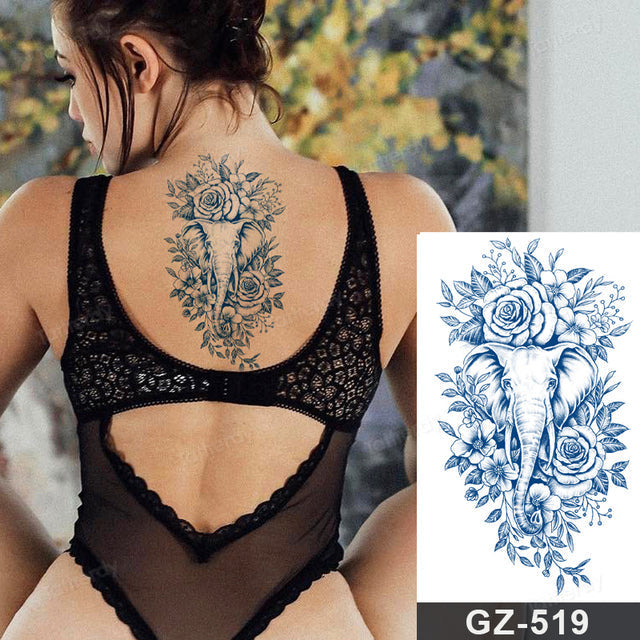 Norvo | Blooming Flower Orchid Semi-Permanent Midlertidig Tatovering