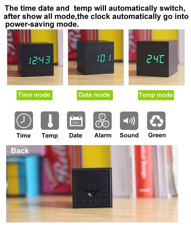 Norvo | Digital Clock Cube i moderne tredesign