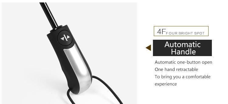 Norvo | Luksus Automatisk Åpen & lukke Paraply Foldsammen Vind vanntett