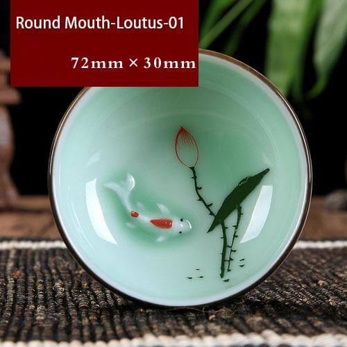 Norvo | Handbemalte Keramikschalen | Traditionelles chinesisches Lotusdesign