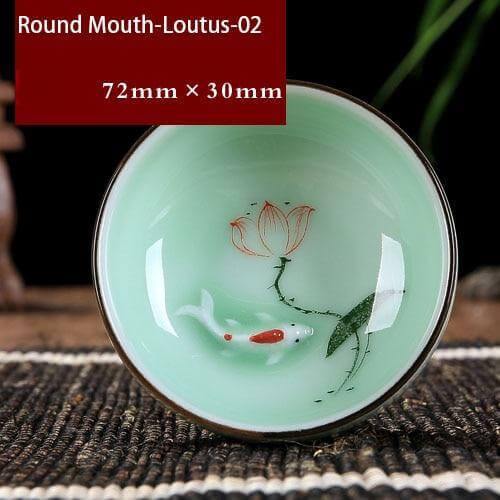 Norvo | Handbemalte Keramikschalen | Traditionelles chinesisches Lotusdesign