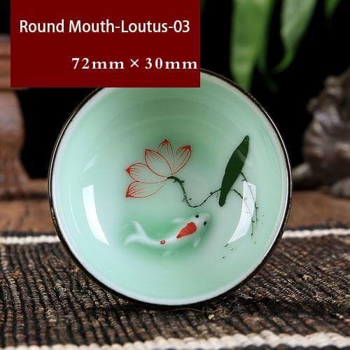 Norvo | Handbemalte Keramikschalen | Traditionelles chinesisches Lotusdesign