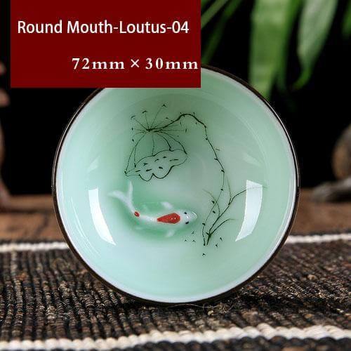 Norvo | Handbemalte Keramikschalen | Traditionelles chinesisches Lotusdesign