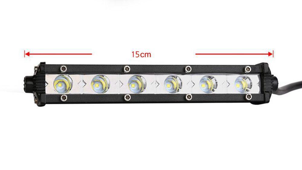 Norvo | 6 tommer 24W Enkel rekke LED Lyslist Vanntett Offroad Biler