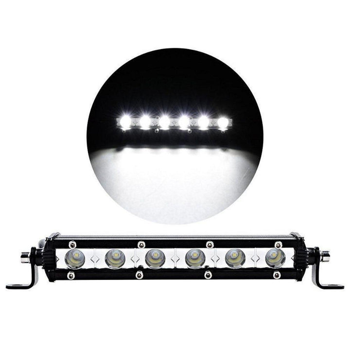 Norvo | 6 tommer 24W Enkel rekke LED Lyslist Vanntett Offroad Biler