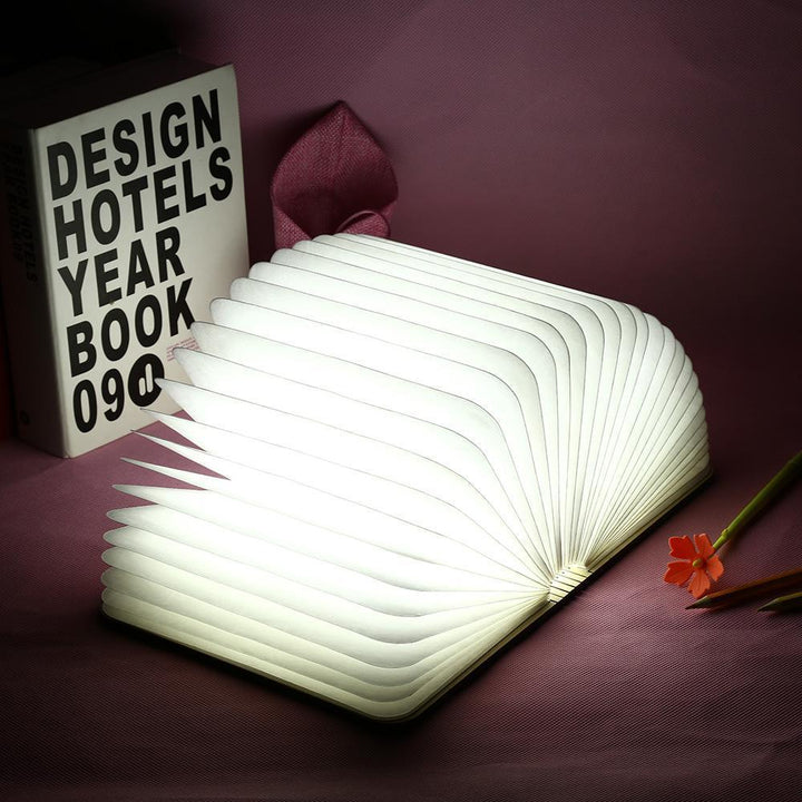 Norvo | LED Foldbar 360 Tre Bok Nattlampe Skrivebord Lys USB Oppladbar