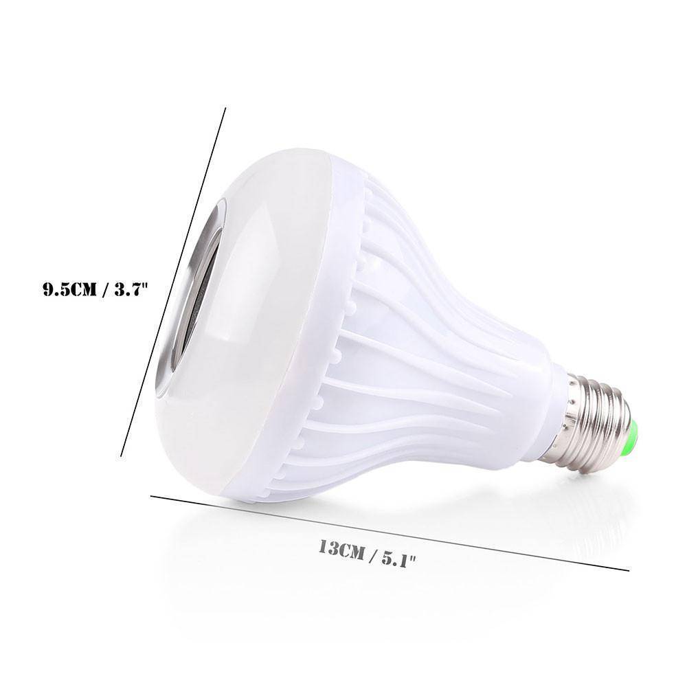 Norvo | Trådløs Bluetooth Musikkpære Lys Høyttaler - 12w LED Høyttaler Fargeforandrende