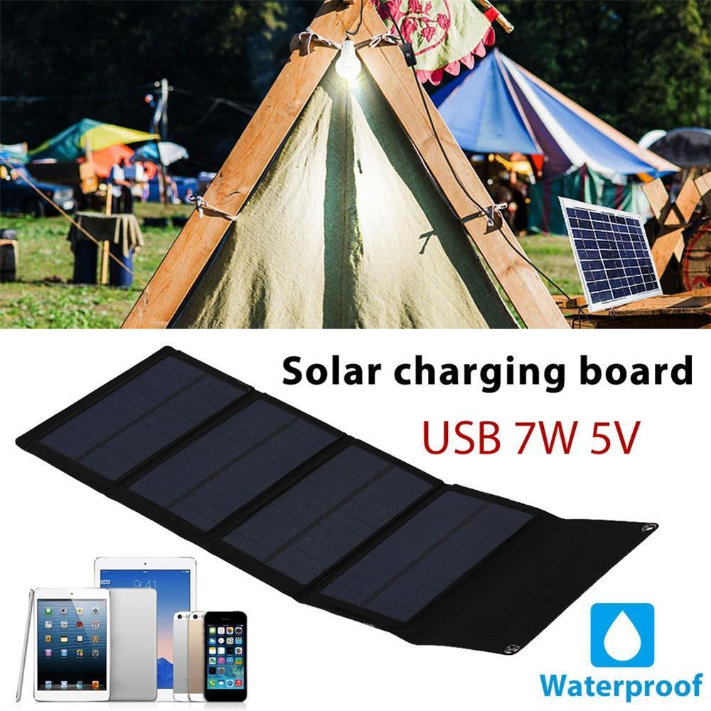 Norvo | Bærbare sammenleggbare solceller 7W generator telefonlader USB-utgang