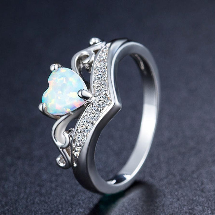 Oval Cut Heart Fire Opal Ring | Norvo