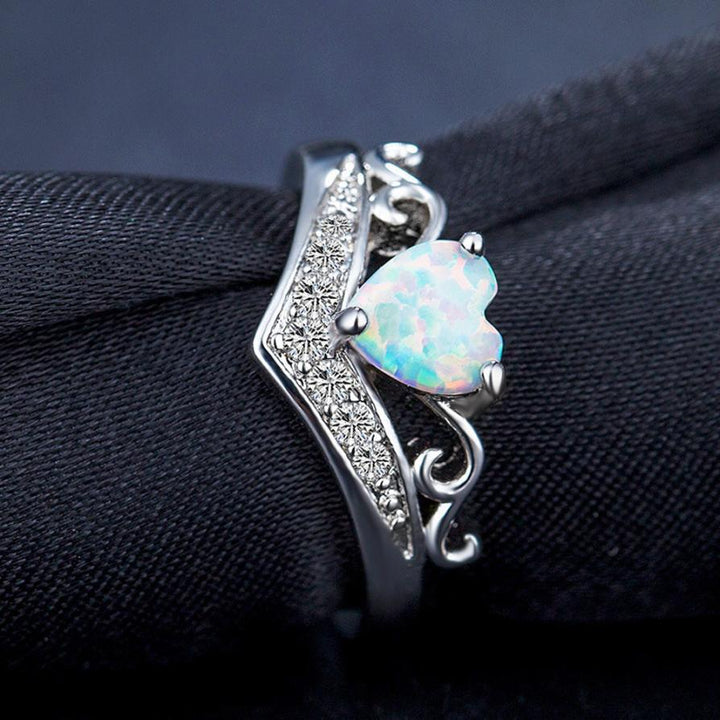 Oval Cut Heart Fire Opal Ring | Norvo