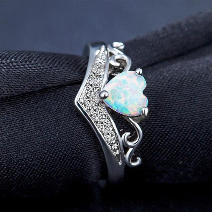 Oval Cut Heart Fire Opal Ring | Norvo