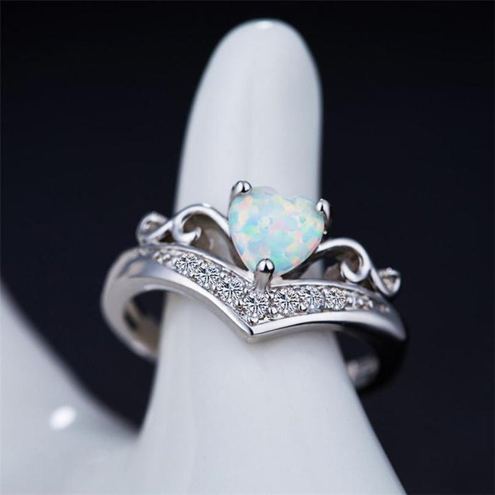 Oval Cut Heart Fire Opal Ring | Norvo