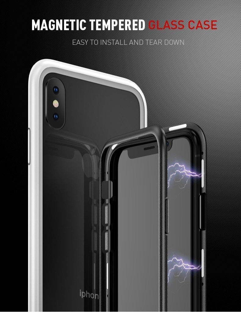 Norvo | 2019 Ny magnetisk absorpsjons glassdeksel for iPhone