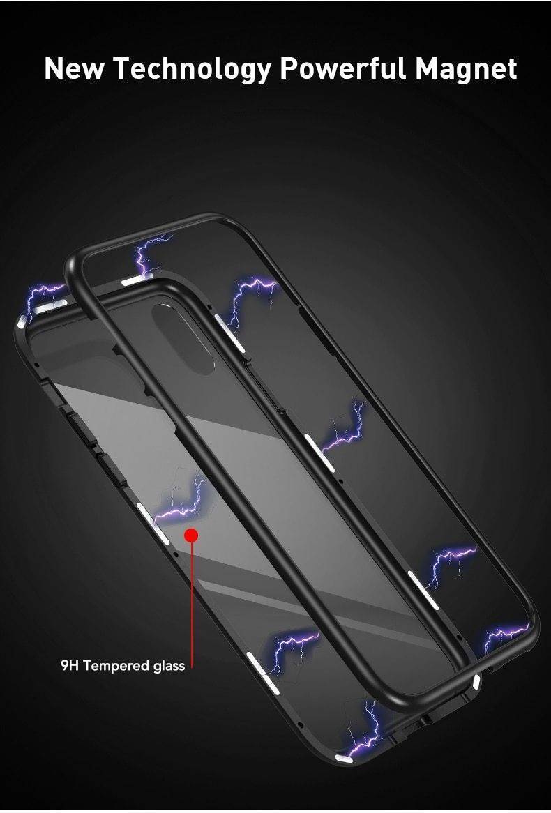 Norvo | 2019 Ny magnetisk absorpsjons glassdeksel for iPhone