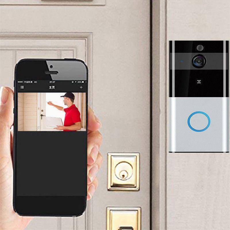 Norvo | WiFi Trådløs Video Kamera Dørklokke med Bevegelsesdeteksjon og Nattlys