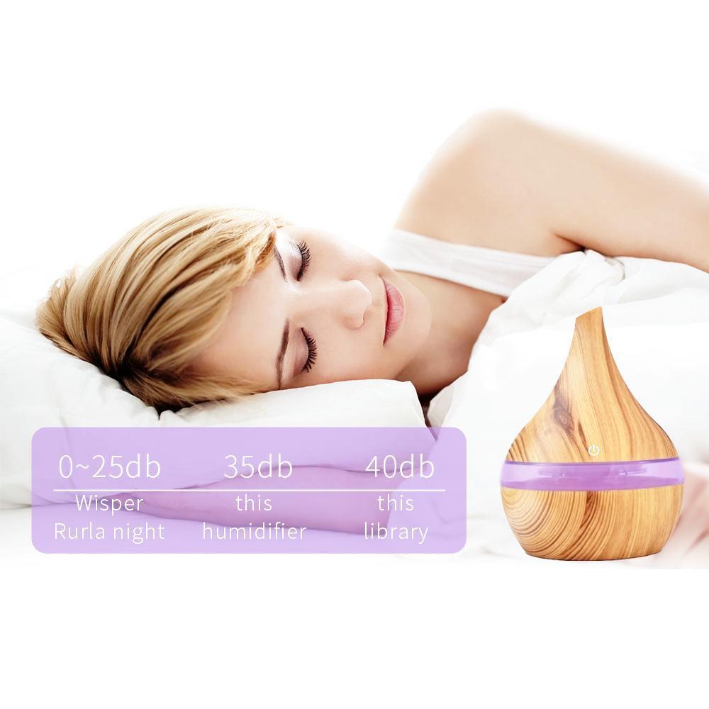 Norvo | Treverk Elektrisk Luftfukter Ultrasonisk Aromaterapi Diffuser